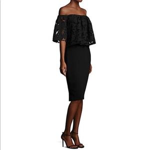 Shoshanna off the shoulder sheath dress